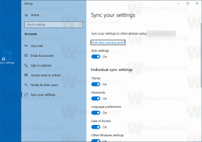 Vytvorte skratku nastavení synchronizácie v systéme Windows 10