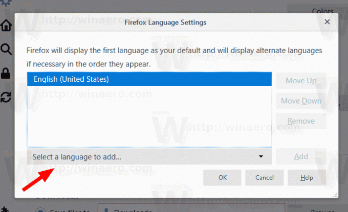 Firefox 65 Dil Seçenekleri 2