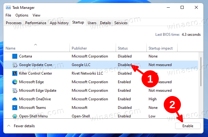 Windows 11:n vianmääritys Ota käynnistyssovellukset käyttöön
