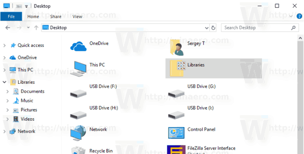 Windows10ライブラリフォルダーの変更アイコン6