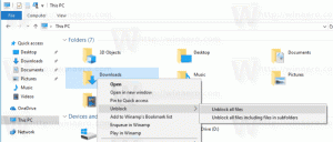 Aggiungi il menu contestuale Sblocca file in Windows 10