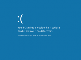 Rodyti BSOD informaciją, o ne liūdną šypsenėlę sistemoje „Windows 10“.
