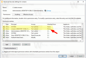 Бързо нулирайте разрешенията за NTFS в Windows 10