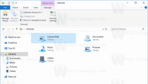 Přidat nebo odebrat knihovnu z navigačního podokna ve Windows 10