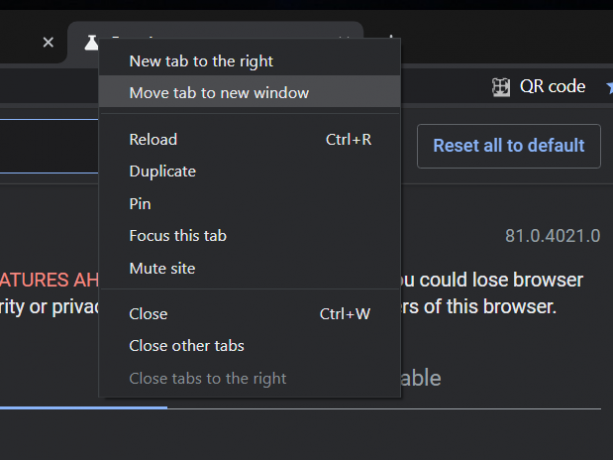 Chrome Sposta la scheda in una nuova finestra