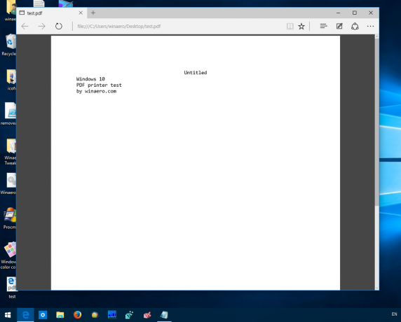 Windows 10 opprinnelige PDF-utskrift