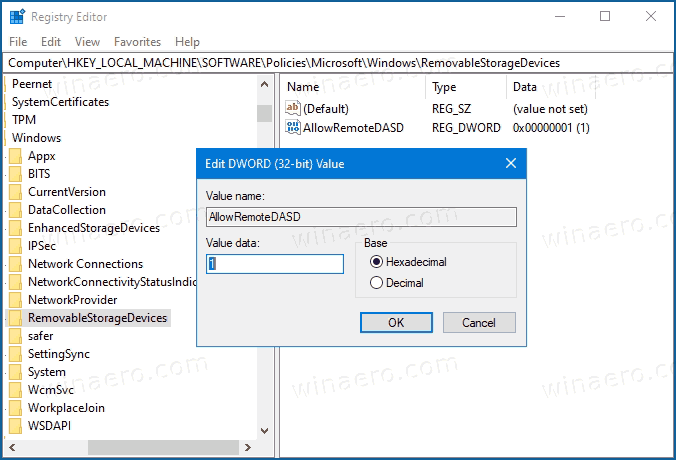 Funkcja BitLocker Zezwalaj na dostęp do dysku wymiennego w sesjach zdalnych