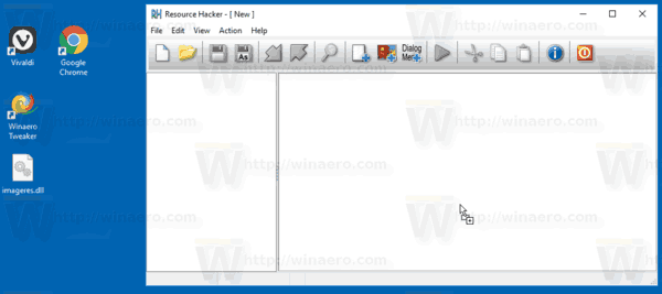 Windows 10 Trascina le immagini su Reshacker