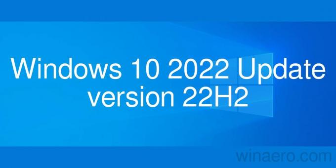 Windows 10 22H2 ბანერი