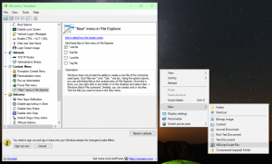 फ़ाइल एक्सप्लोरर के नए मेनू में बैच फ़ाइल (*.bat) जोड़ें
