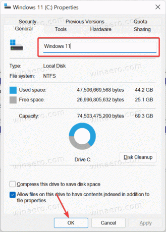 Skift diskhåndteringslabel i Windows 11