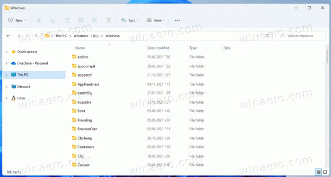 Windows 11 Standard OneDrive-ikon i File Explorer