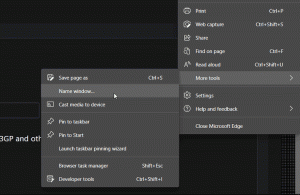 „Microsoft Edge“ langų pavadinimai įgauna naujus pagrindinius programos meniu