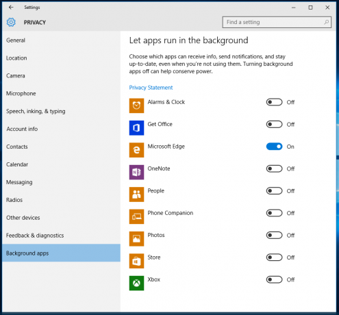 Windows 10-Hintergrund-Apps
