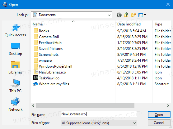 Windows 10 최근 파일 드롭다운 목록이 비활성화됨