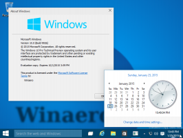 Aktivera den nya kalender- och klockrutan i Windows 10 9926