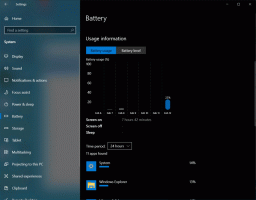 Aktiver ny batteriside i Windows 10 Build 21313