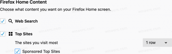 Firefox désactive les meilleurs sites sponsorisés