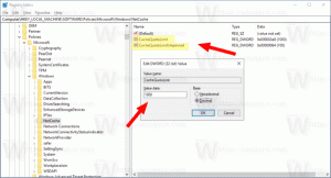 Mainiet bezsaistes failu diska lietošanas ierobežojumu operētājsistēmā Windows 10
