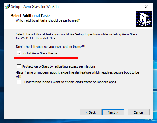 Vidrio Aero de Windows 10