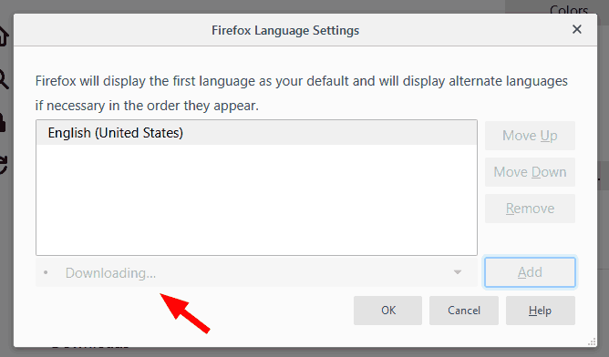 Firefox 65 Jazykové možnosti 4