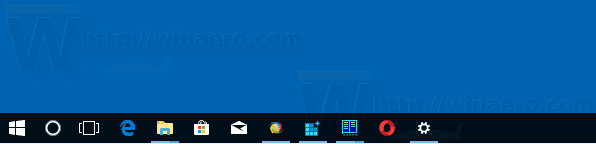 Tombol Taskbar Windows 10 Kecil