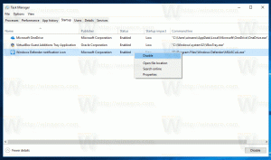 Deshabilitar el icono de la bandeja del centro de seguridad de Windows Defender