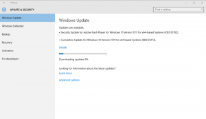Microsoft a déployé Windows 10 build 10586.104