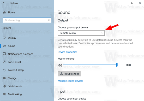 Windows 10 Select Sound Output Device