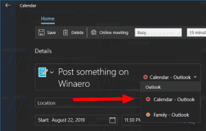 Ustvarite nov dogodek v koledarju v sistemu Windows 10