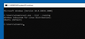 Список доступных дистрибутивов WSL Linux в Windows 10