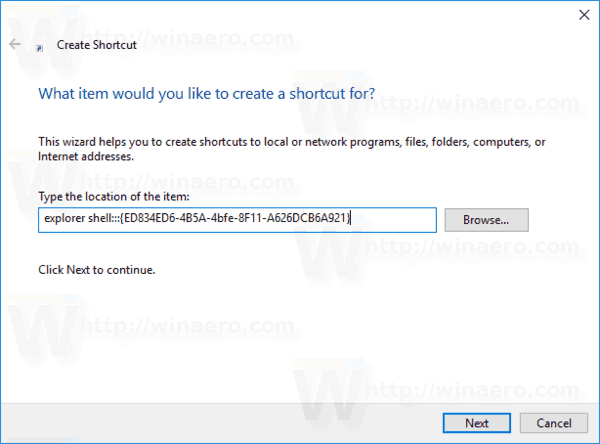 Δημιουργία κλασικής συντόμευσης εξατομίκευσης στα Windows 10
