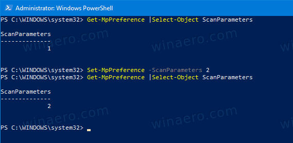 Windows 10 Gepland scantype wijzigen voor Defender