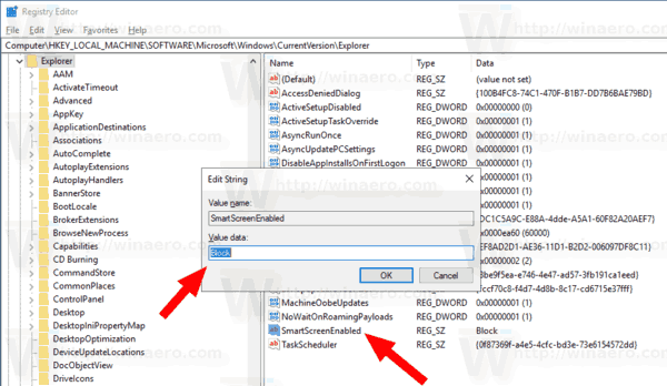 Windows 10SmartScreenオプションの変更微調整