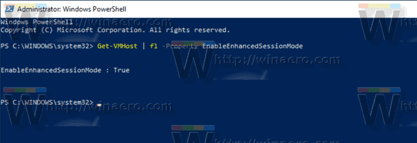 Windows 10 PowerShell Aktivera EnhancedSessionMode