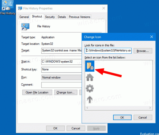 Windows 10 Dosya Geçmişi Kısayolu 3 Oluşturun