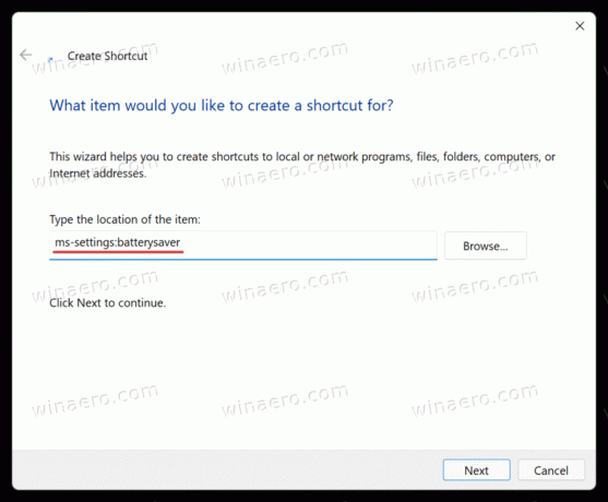 Windows 11 Opprett snarvei for batterisparing
