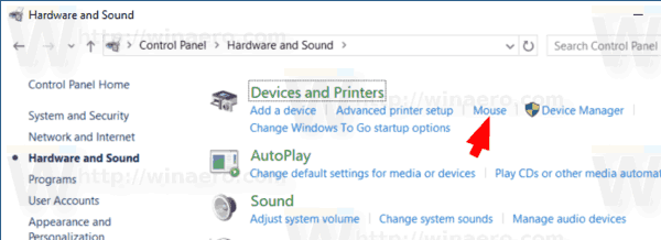 Windows 10 Klassische Systemsteuerung Maus-Link