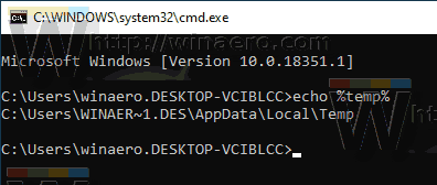 Variable de entorno de usuario de Windows 10