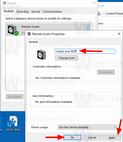 Windows 10 Přejmenovat ovládací panel zvukového zařízení