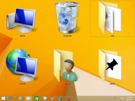 Sådan ændres størrelsen på ikoner hurtigt på skrivebordet og i Stifinder-vinduet i Windows 8.1 og Windows 8