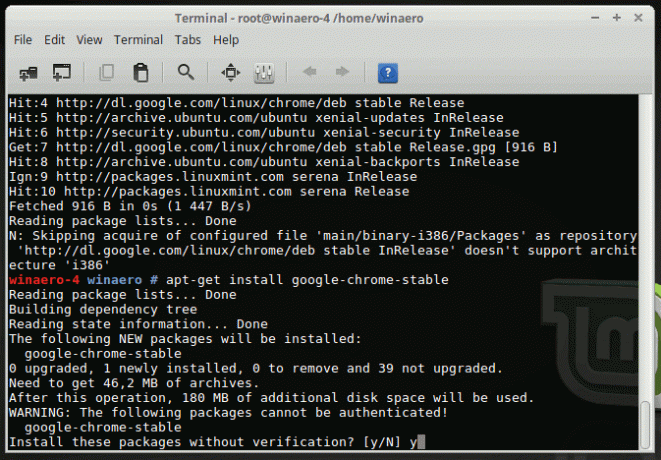 Linux Mint 18 GoogleChromeをインストールします