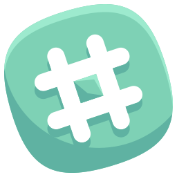 Hashtag hash kód ikon
