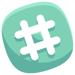 Ícone de código hash de hashtag