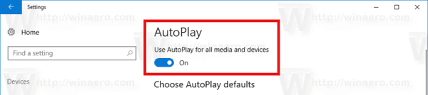 Windows 10 Aktiver Autoplay-indstillinger