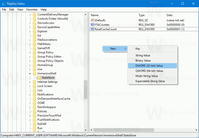 Registry Live Tile Cache Νέο 32bit Dword