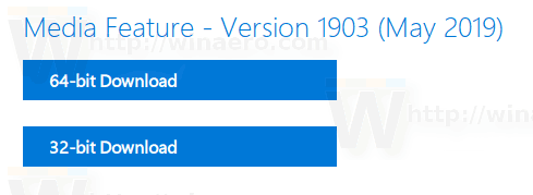 Télécharger le pack de fonctionnalités multimédias pour Windows 10 version 1903 2