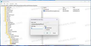 Włącz Minimalizuj system Windows za pomocą funkcji Drganie paska tytułu w systemie Windows 11 (Aero Shake)