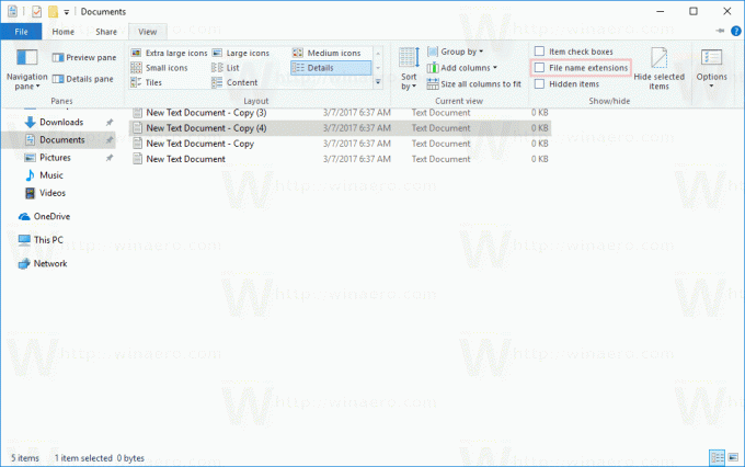 File Explorer Ribbon View Tab