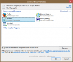 Pobierz klasyczne okno dialogowe Otwórz za pomocą w systemach Windows 8.1 i Windows 8 za pomocą OpenWith Enhanced